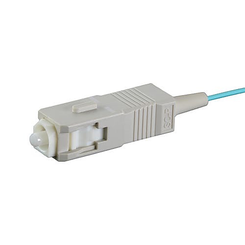 1m OM3 SC Fibre Pigtail Aqua