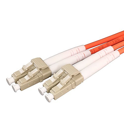 2m OM1 LC to LC Fibre Optic Cable Multimode 62.5/125 Orange
