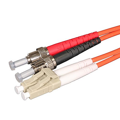 2m OM1 LC to ST Fibre Optic Cable Multimode 62.5/125 Orange