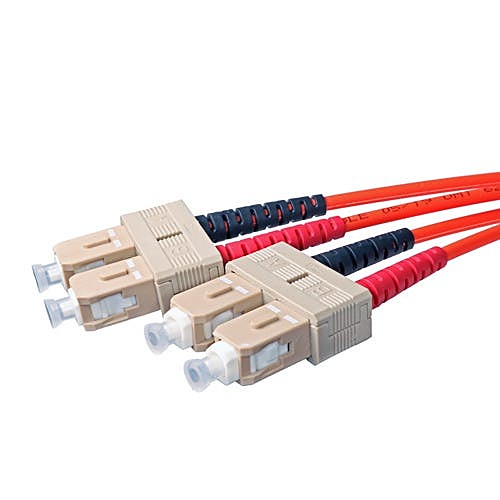 1m OM1 SC to SC Fibre Optic Cable Multimode 62.5/125 Orange