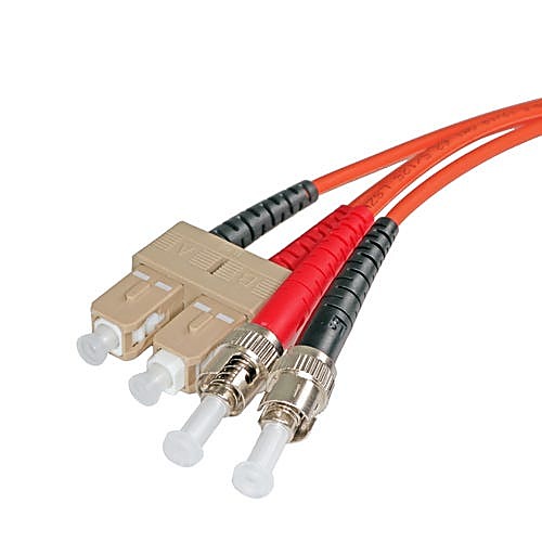 1m OM1 ST to SC Fibre Optic Cable Multimode 62.5/125 Orange