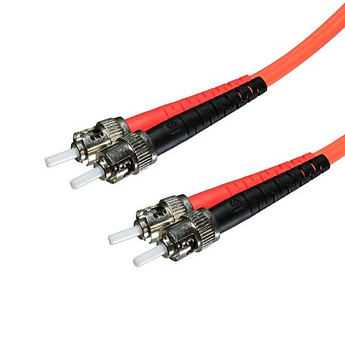 3m OM1 ST to ST Fibre Optic Cable Multimode 62.5/125 Orange