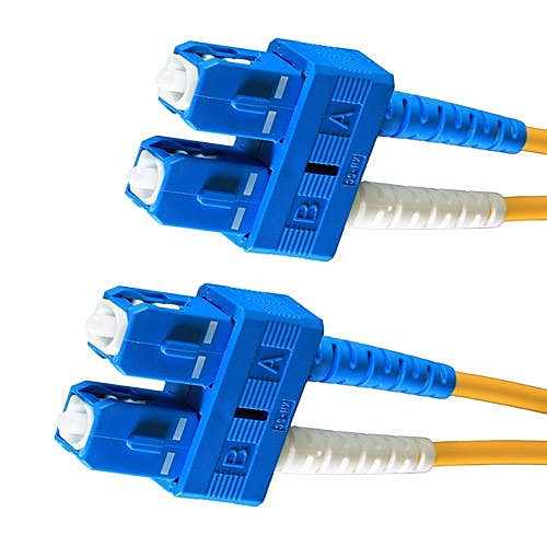 1m OS2 SC to SC Fibre Optic Cable Single Mode 9/125 Yellow