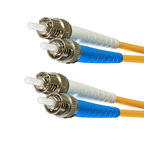 1m OS2 ST to ST Fibre Optic Cable Single Mode 9/125 Yellow