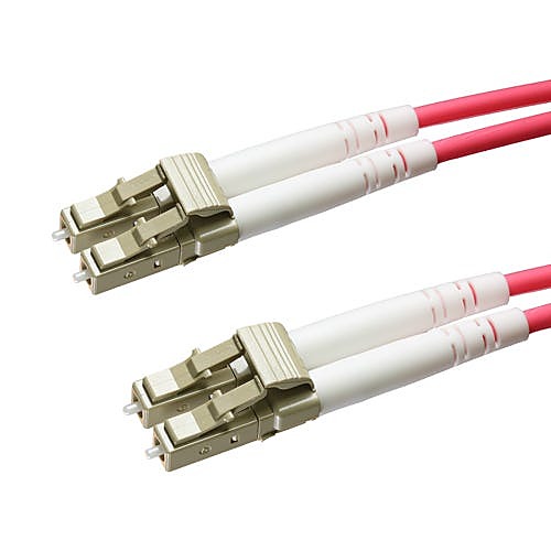 2m OM4 LC to LC Fibre Optic Cable Multimode 50/125 Erika Violet