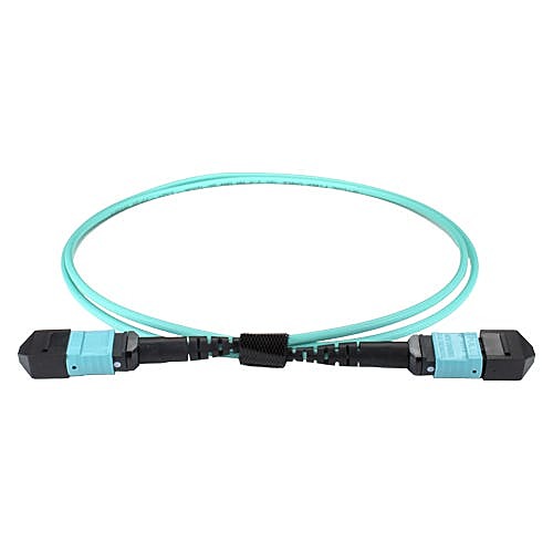 2m OM4 MPO 12 Fibre Trunk Cable Aqua