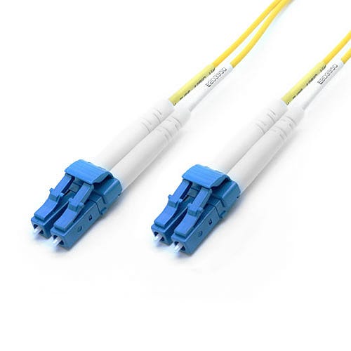 3m OS2 LC to LC Minizip Fibre Optic Cable Single Mode 9/125 Yell
