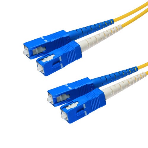 7m OS2 SC to SC Minizip Fibre Optic Cable Single Mode 9/125 Yell