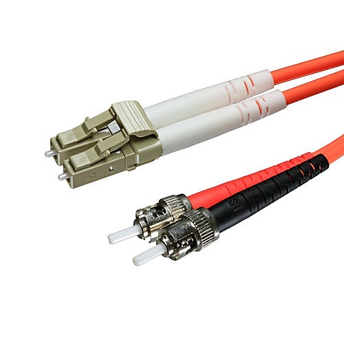 5m OM3 LC to ST Fibre Optic Cable Multimode 50/125 Orange