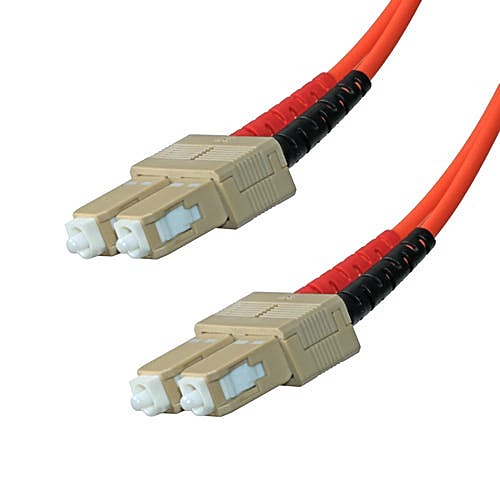 1m OM3 SC to SC Fibre Optic Cable Multimode 50/125 Orange