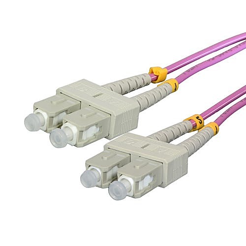 5m OM3 SC to SC Fibre Optic Cable Multimode 50/125 Violet