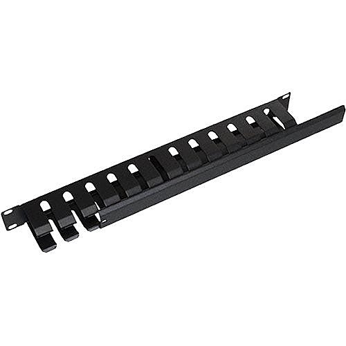 1U Cable Pass-Through Panel Steel Black