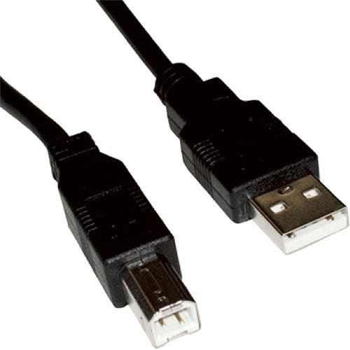1m USB A to B Cable, USB 2.0 High Speed Printer, Peripheral Lead
