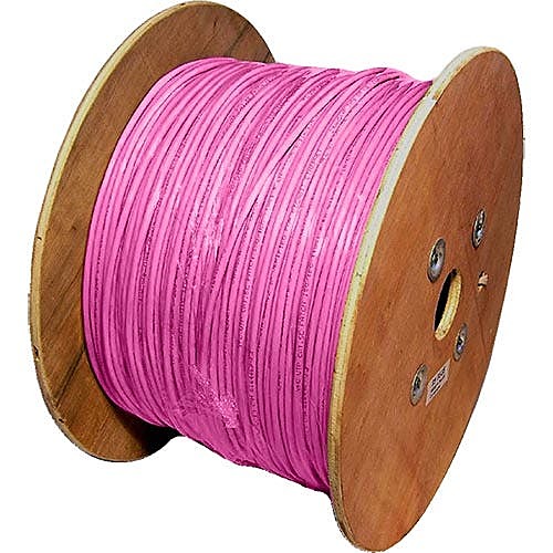500m CAT6A Network Cable Pink S/FTP LSZH Stranded 26AWG