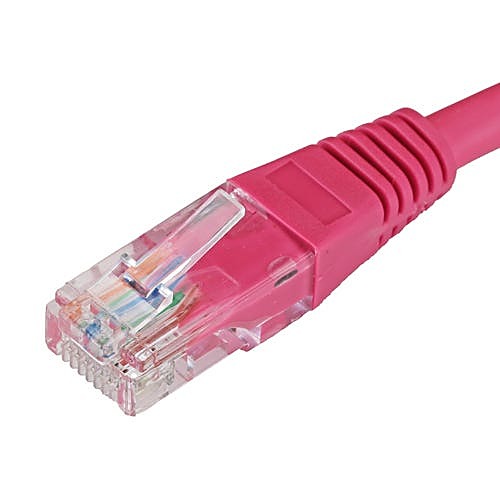 0.3m Cat5e Ethernet Cable Pink U/UTP PVC 26AWG