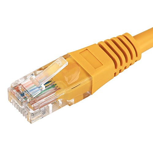 0.3m Cat5e Ethernet Cable Yellow U/UTP PVC 26AWG