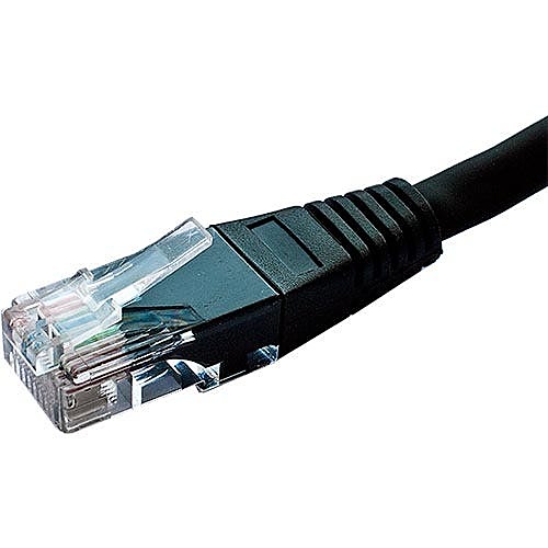 0.25m Cat5e Ethernet Cable Black U/UTP PVC 26AWG