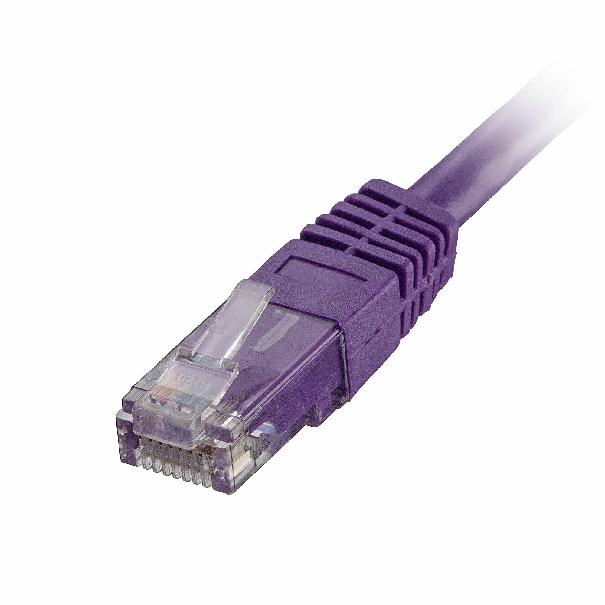 100x 1m Cat5e Patch Cable Violet U/UTP PVC 26AWG