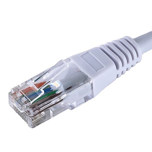 0.3m Cat5e Ethernet Cable White U/UTP PVC 26AWG