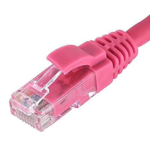 0.5m Cat5e Ethernet Cable Pink U/UTP LSOH 26AWG Snagless