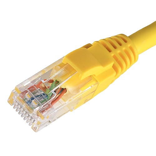 0.5m Cat5e Ethernet Cable Yellow U/UTP LSOH 26AWG Snagless