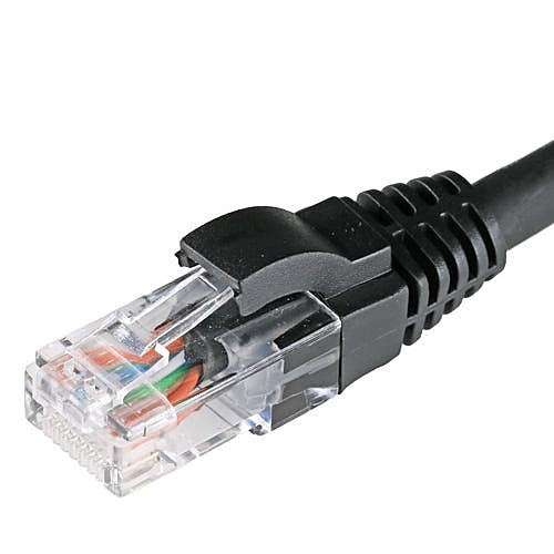 0.5m Cat5e Ethernet Cable Black U/UTP LSOH 26AWG Snagless