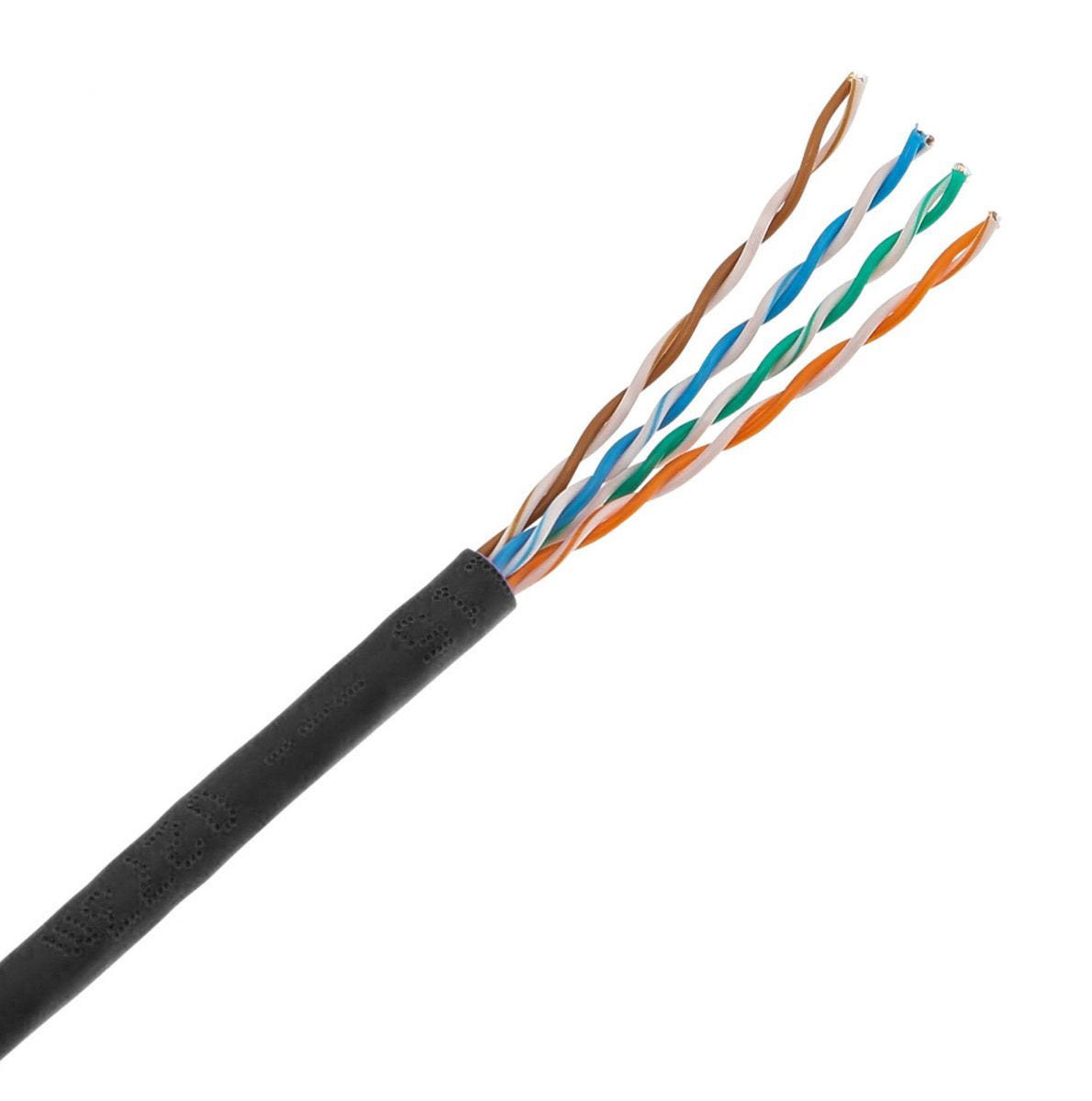 305m CAT5e Outdoor Network Cable Black U/UTP Solid 24AWG