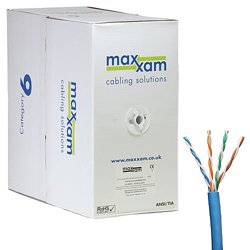 305m CAT6 Network Cable Blue U/UTP LSZH Solid 24AWG Dca