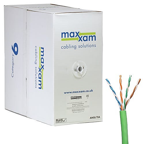 305m CAT6 Network Cable Green U/UTP LSZH Solid 24AWG Dca