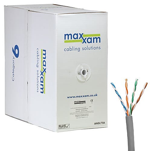 305m CAT6 Network Cable Grey U/UTP LSZH Solid 24AWG Dca