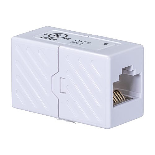 Cat6 RJ45 Coupler Female to Female White