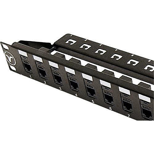 16 Port Cat6 Patch Panel 1U, Coupler Type