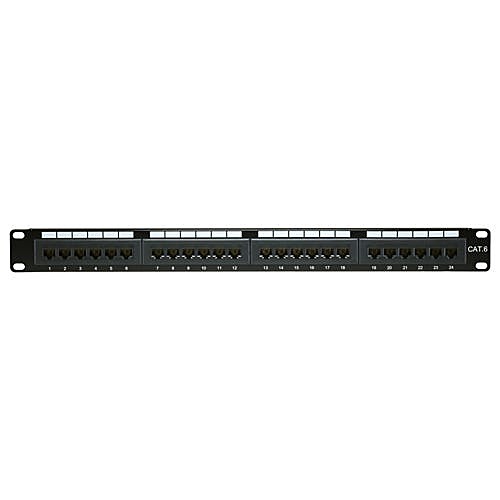 24 Port Cat6 Patch Panel 1U, Economy