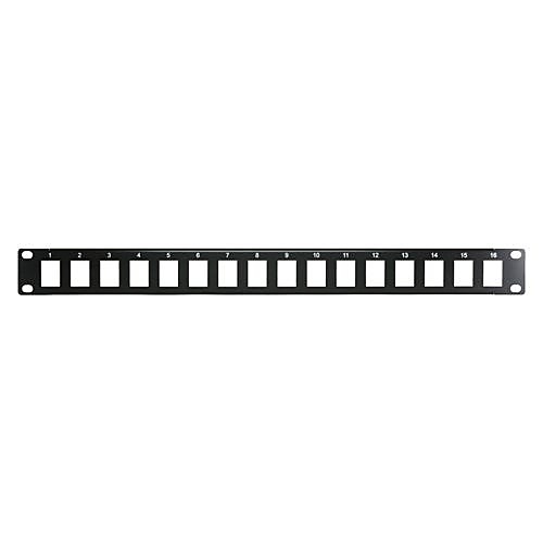 16 Port 1U AV Patch Panel Black