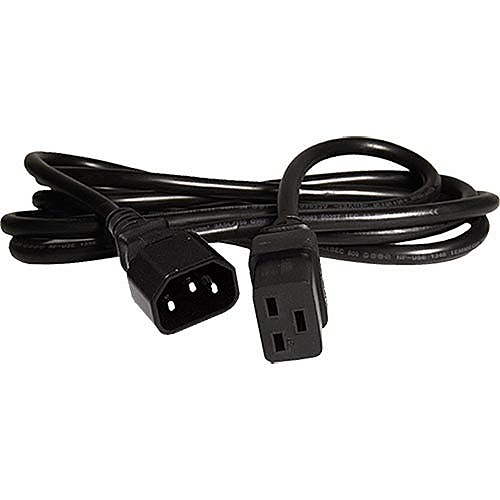 2m C14 to C19 Power Cable Black PVC 1.5mm