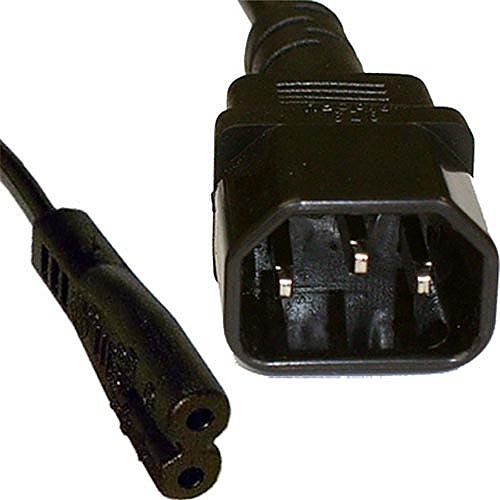 2m C14 to C7 Figure 8 Power Cable Black PVC 0.75mm