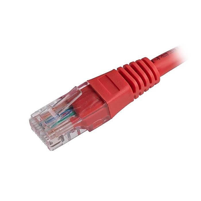 100x 1m Cat5e Patch Cable Red U/UTP PVC 26AWG