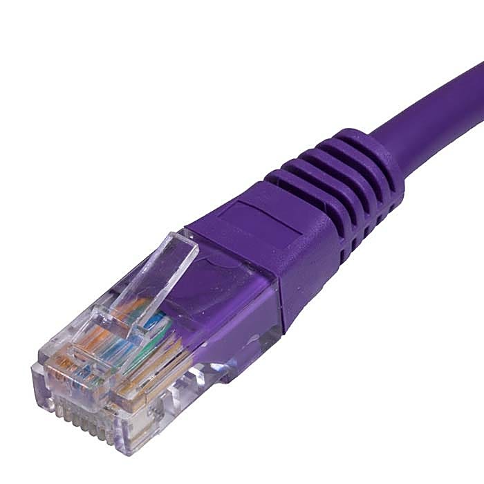 100x 1.5m Cat5e Patch Cable Violet U/UTP PVC 26AWG