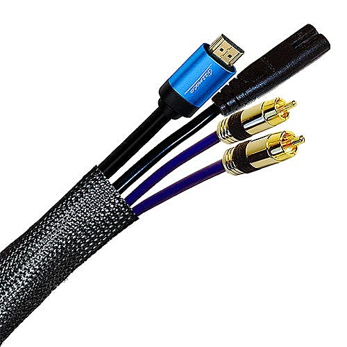 Braided Cable Sleeving 10-21mm, 25m Reel, LSZH Black