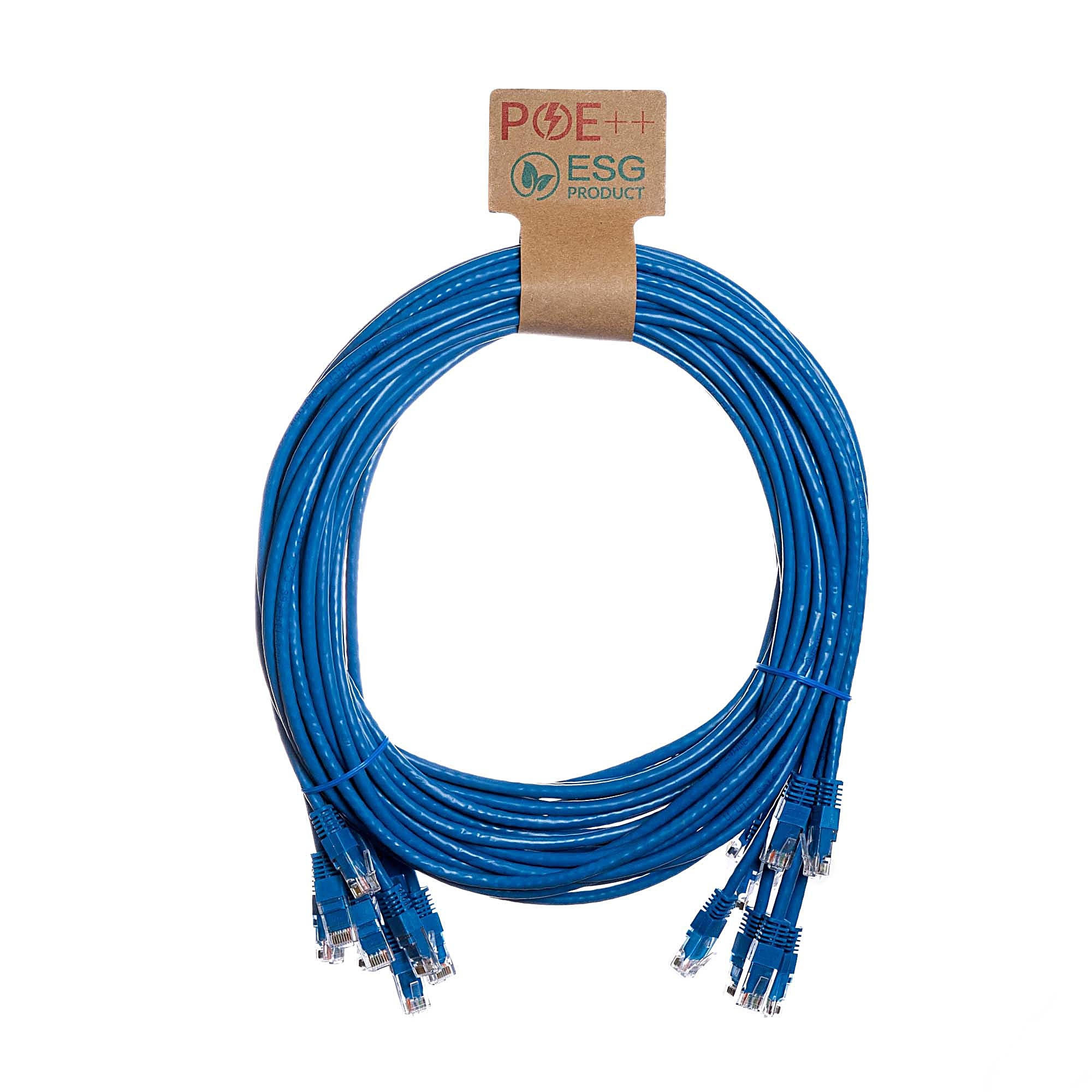 10x 1.5m Cat6 Patch Cable Blue U/UTP PVC 24AWG