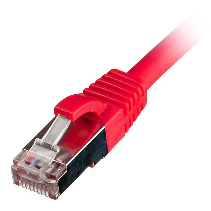 100x 0.3m Cat6a Patch Cable Red S/FTP LSOH 26AWG Snagless