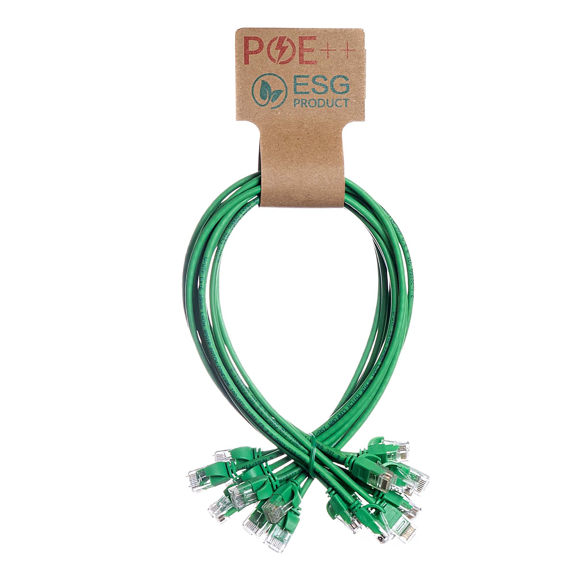 10x 0.25m Cat6 Slim Patch Cable Green U/UTP LSOH 30AWG Snagless