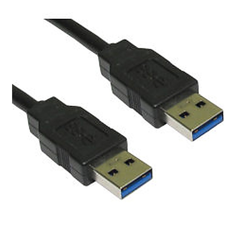 2m USB 3.0 A Male to Male Cable Black