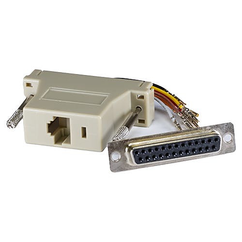 RJ45 to 25 Way D Female Modular Adapter Grey, 10 Pack