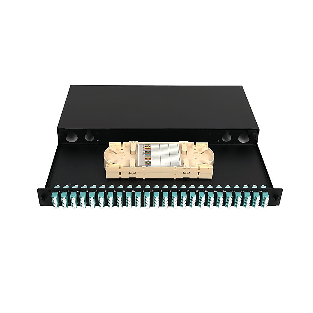 LC Quad Fibre Adapter OM3 Aqua