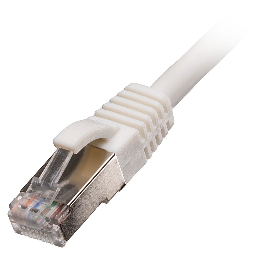 1.25m Cat6a Ethernet Cable White S/FTP LSOH 26AWG Snagless