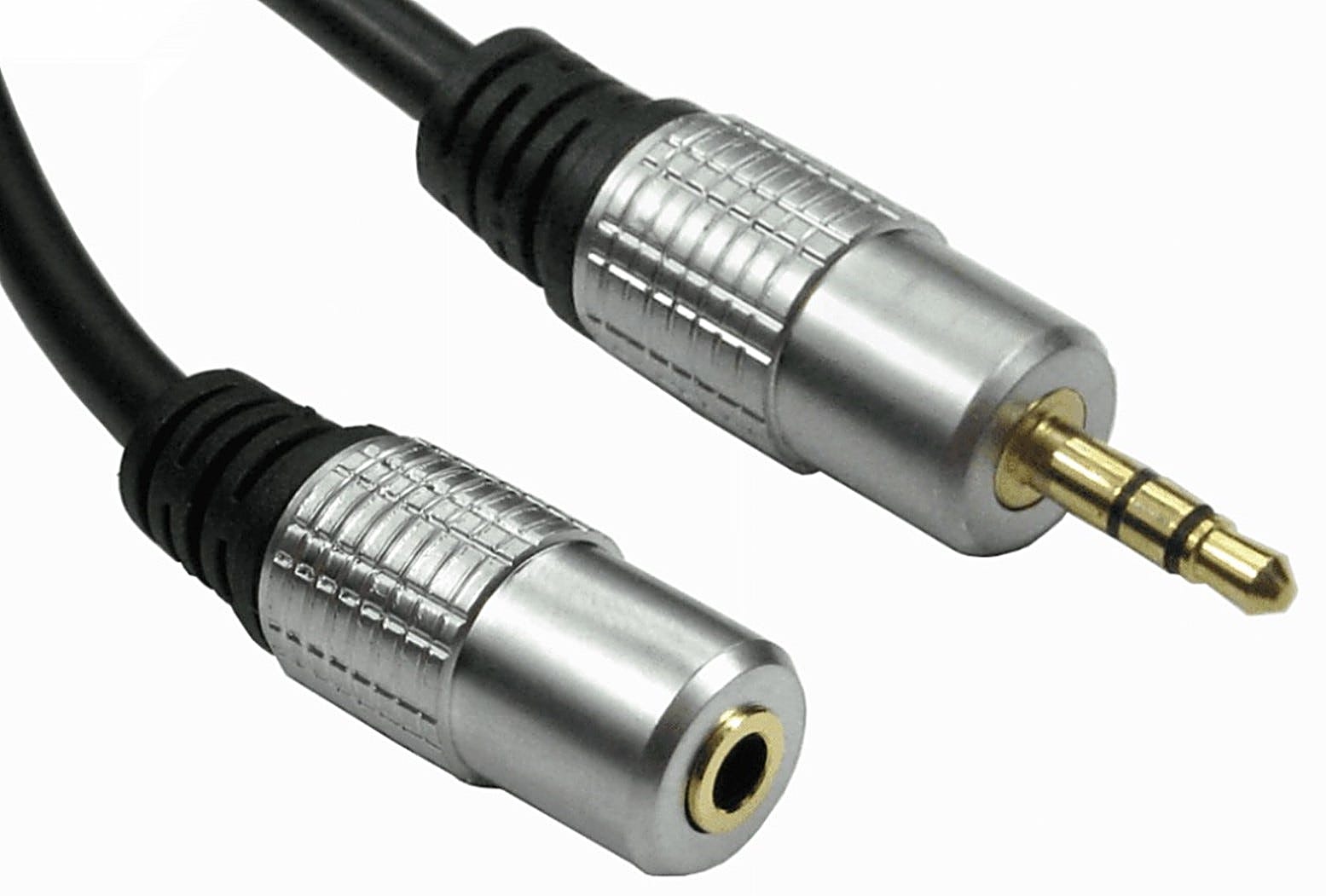 1m 3.5mm Stereo Extension Cable Male to Female Gold