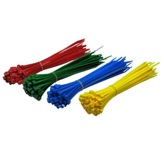 200mm x 4.8mm Mixed Colour Cable Ties - 200 Pack