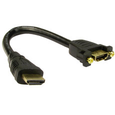 Panel Mount HDMI Cable Male to Female 16cm 1.4 2.0