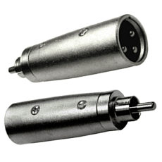 XLR Male to RCA Phono Male Adapter